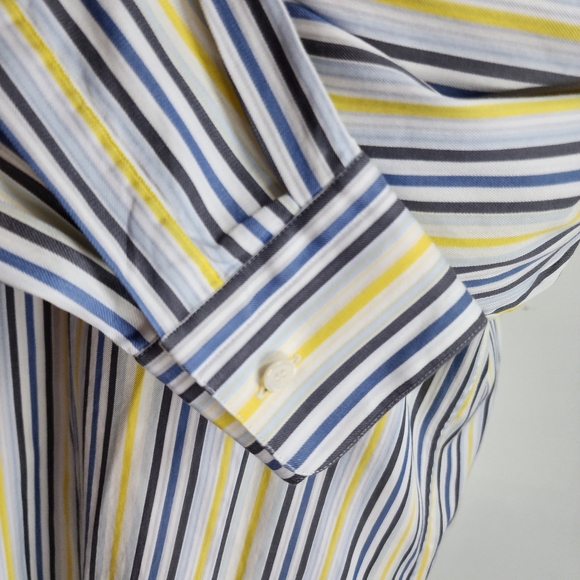 SALVATORE FERRAGAMO Striped Button Down Shirt. - Picture 4 of 13